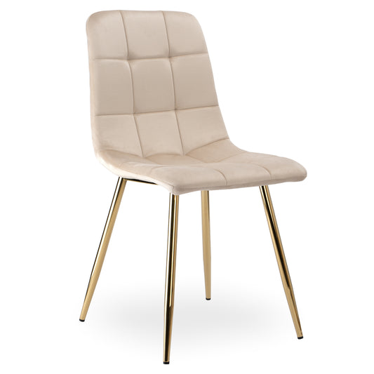 Židle DENVER Velvet Gold béžové