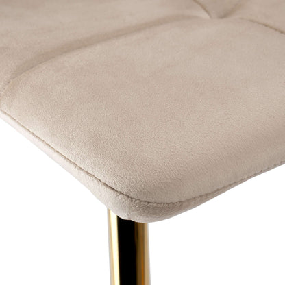 Židle DENVER Velvet Gold béžové