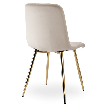 Židle DENVER Velvet Gold béžové