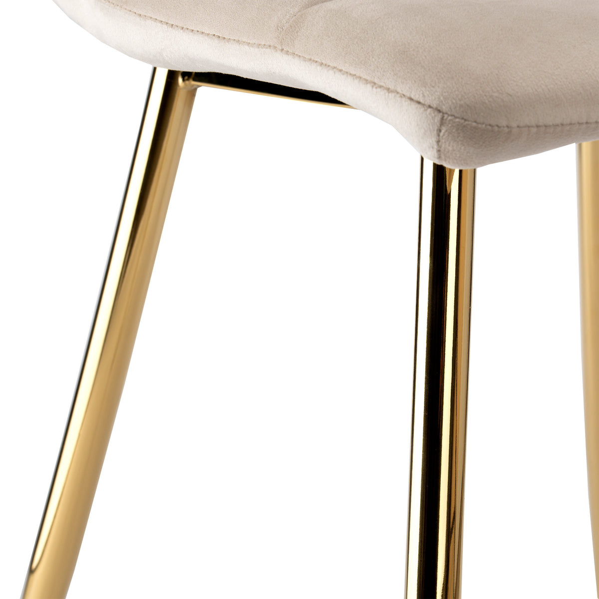 Židle DENVER Velvet Gold béžové