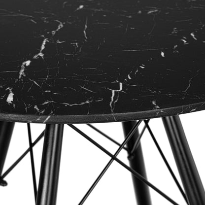 Kulatý stolek PARIS BLACK DTW 80 cm mramor černý