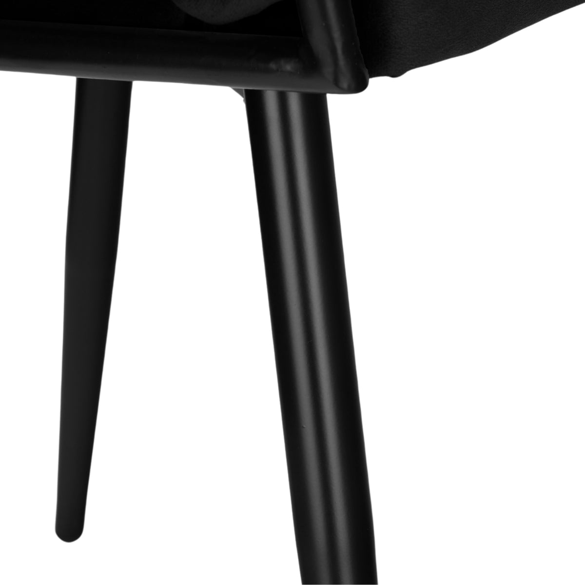 Sametová židle pletené COFTON Black VELVET černý