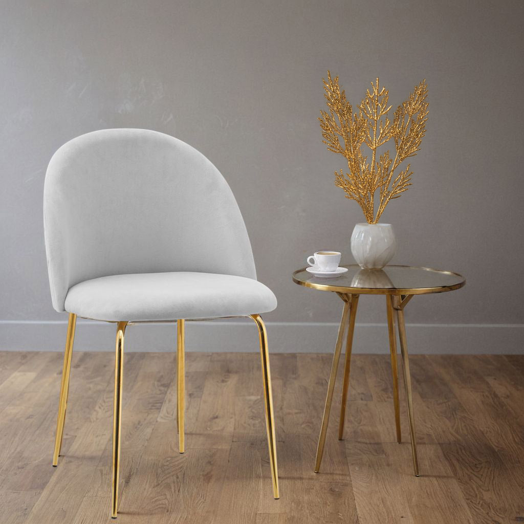 Sametová židle Fargo Gold Velvet šedé
