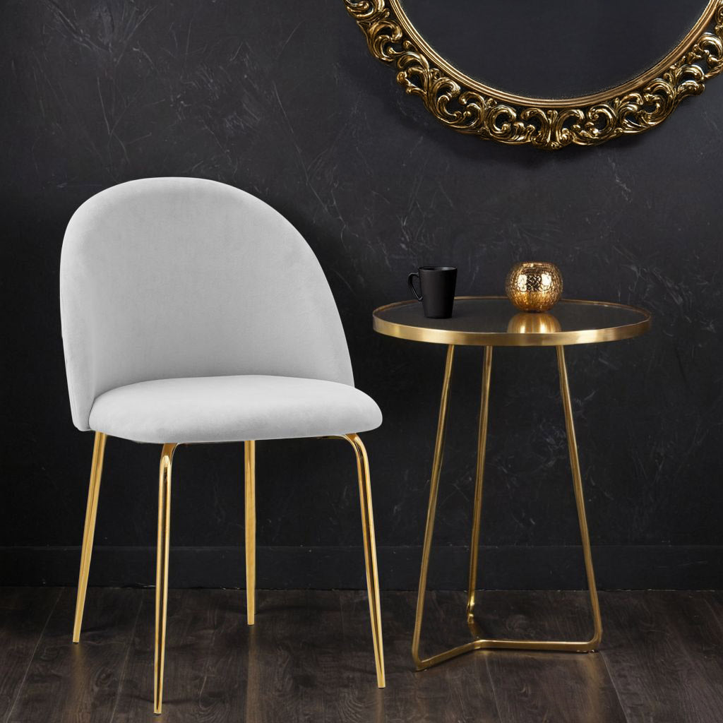 Sametová židle Fargo Gold Velvet šedé