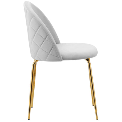 Sametová židle Fargo Gold Velvet šedé