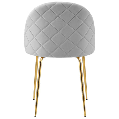 Sametová židle Fargo Gold Velvet šedé