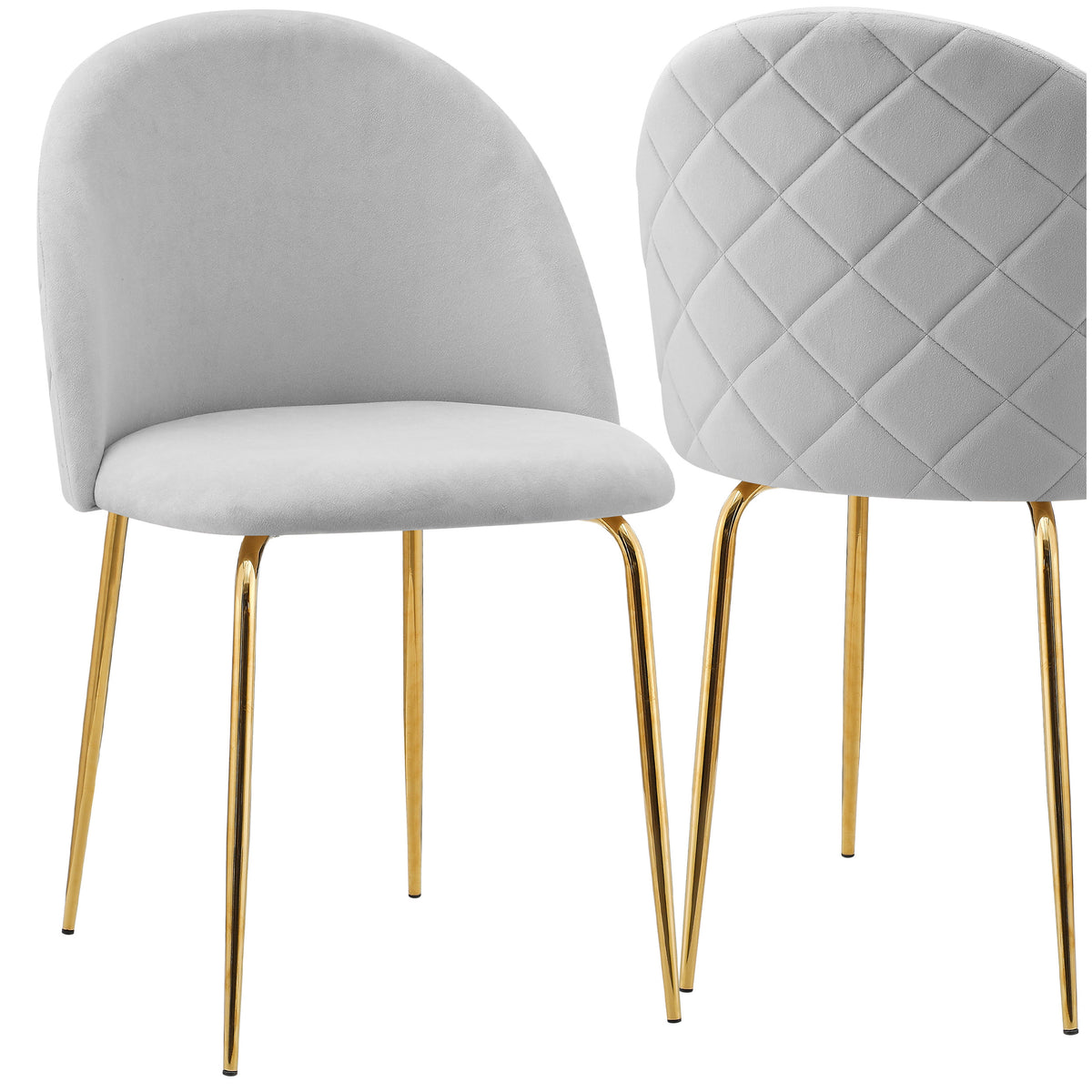 Sametová židle Fargo Gold Velvet šedé