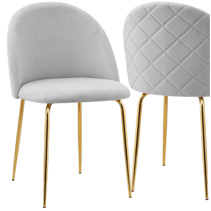 Sametová židle Fargo Gold Velvet šedé