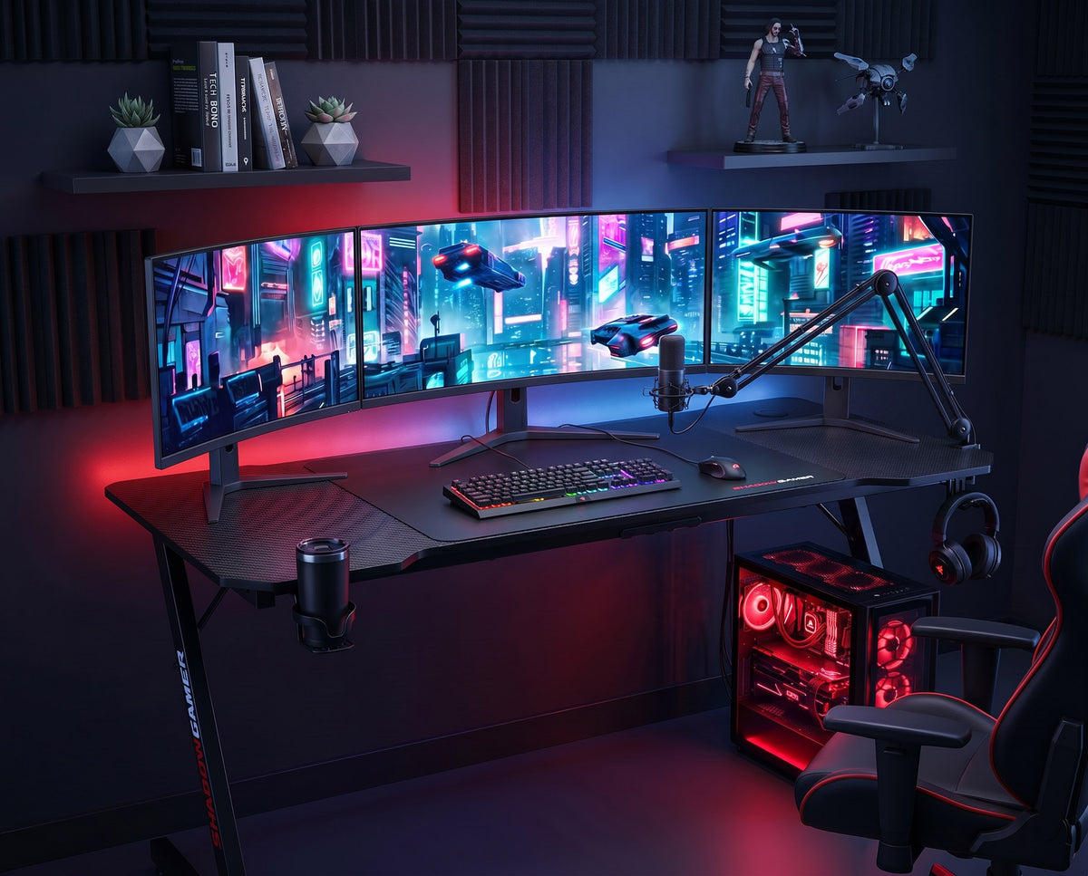 Herní stůl GAMER 1.0 140 cm podložka