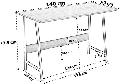 Loftový počítačový stůl GRENEN MODERN OAK