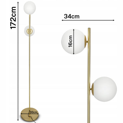 Zlatá stojací lampa G9