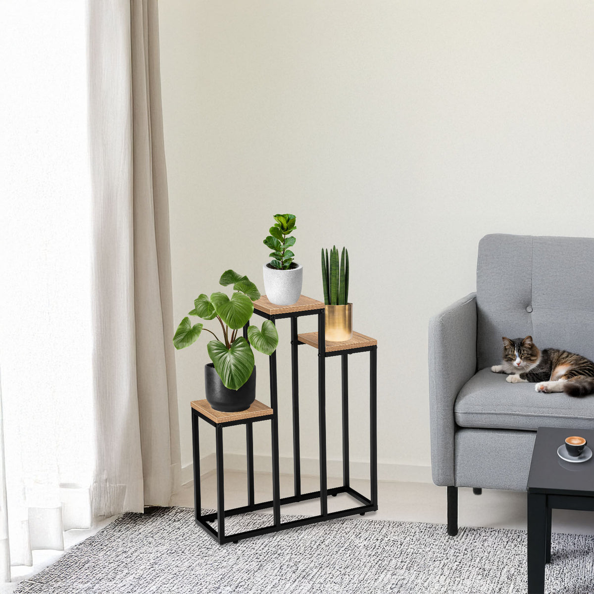 Kovový stojan na květiny loft AGRAS CRAFT stojan na květiny