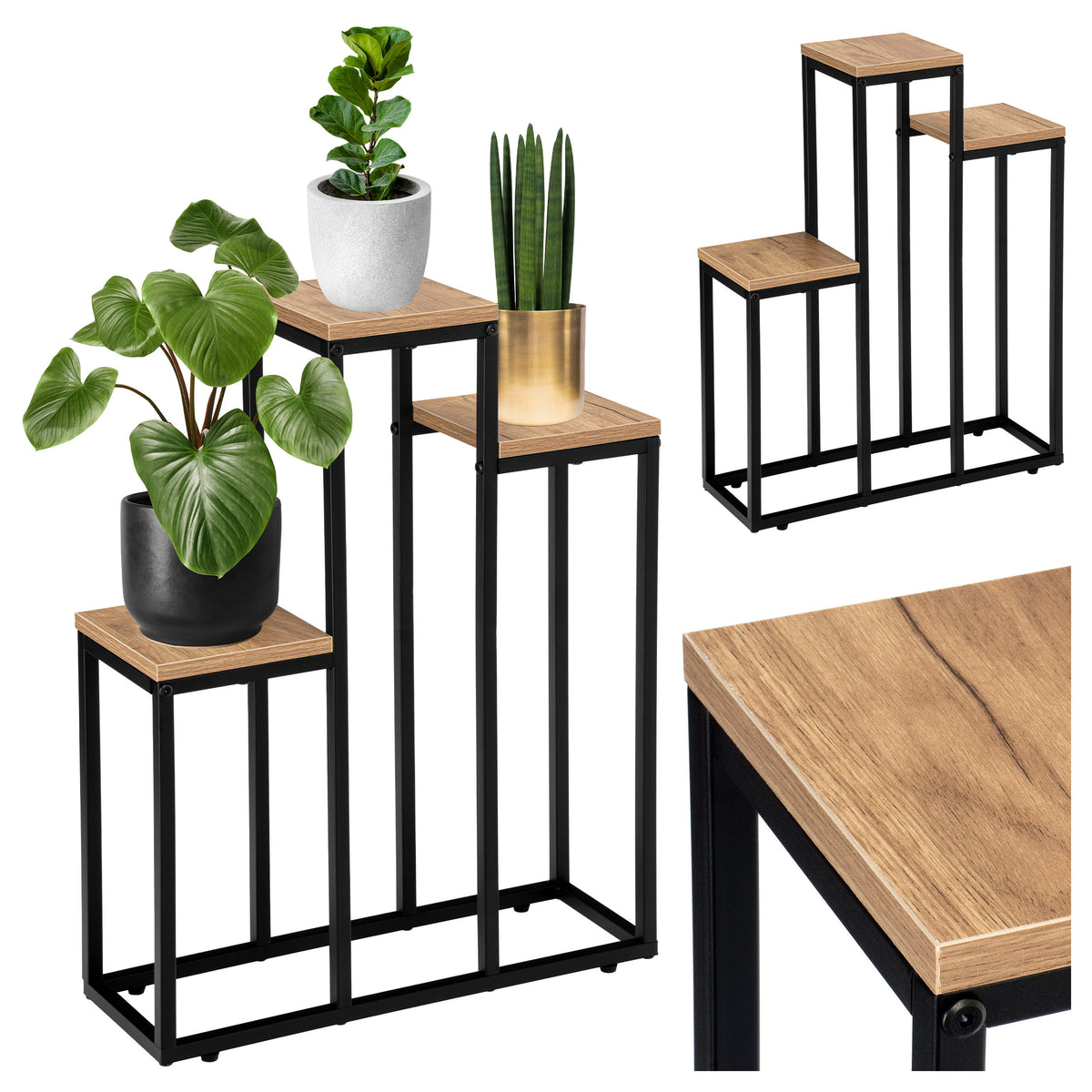Kovový stojan na květiny loft AGRAS CRAFT stojan na květiny