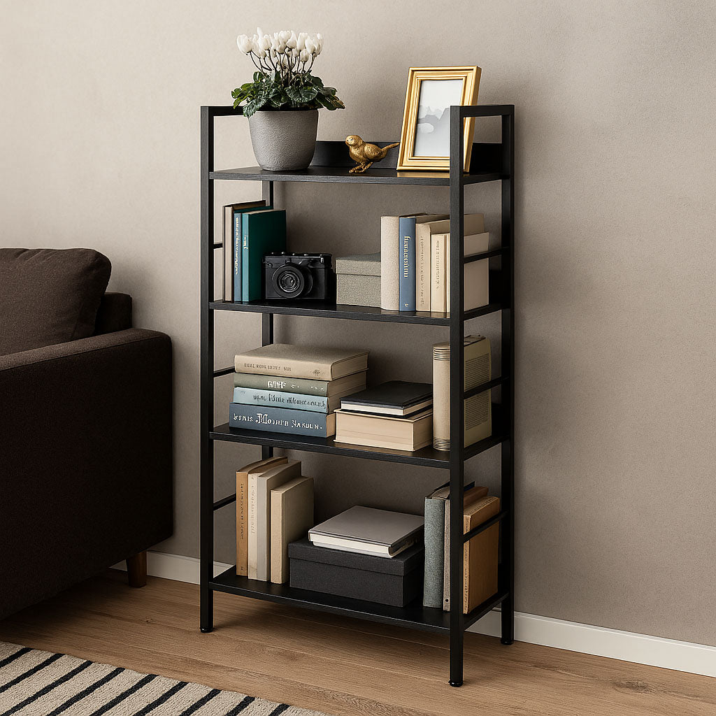 Industriální regál loft Varberg Black