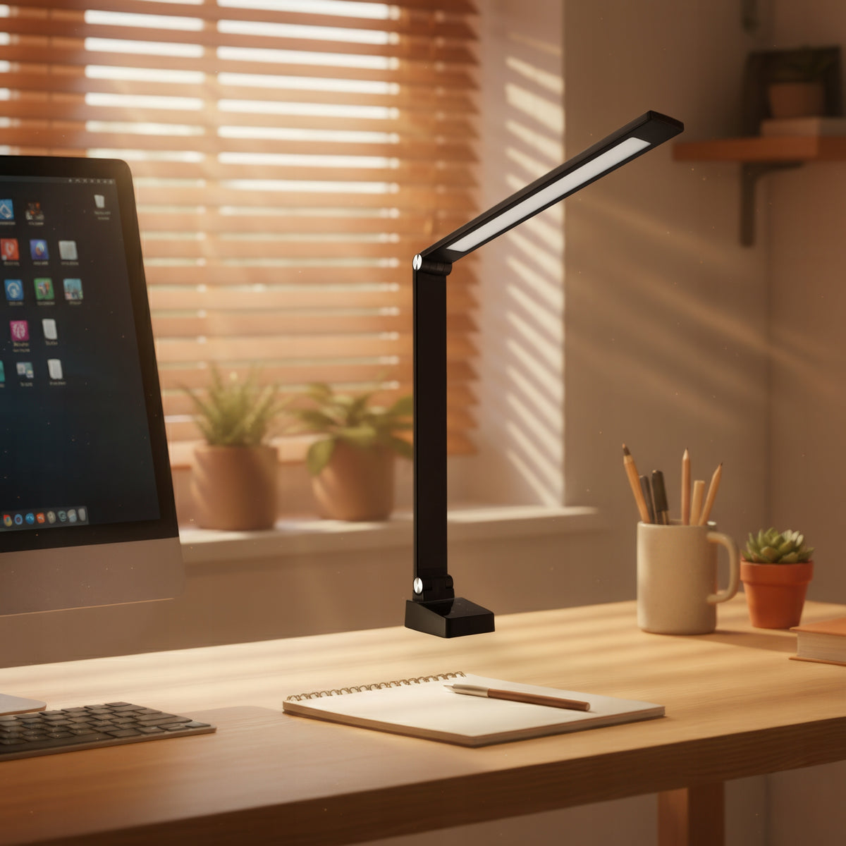 LED stolní lampa 10 W, s dotykovým ovládáním, CCT, nastavitelná