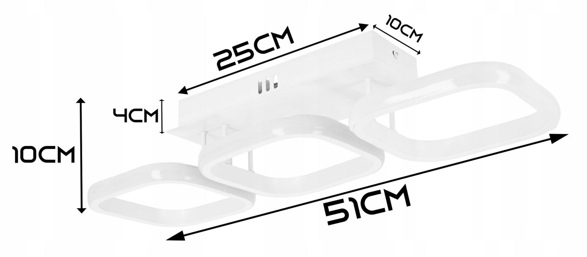 LED stropní svítidlo 66 W, 3 režimy barvy světla