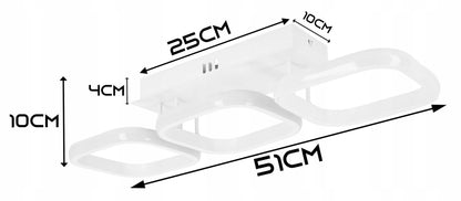 LED stropní svítidlo 66 W, 3 režimy barvy světla