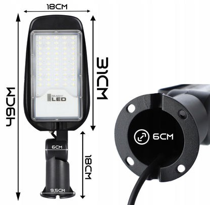 Pouliční LED svítidlo 50 W, nastavitelné