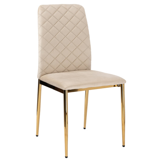 Sametová židle čalouněná MAVERIK Velvet gold béžové