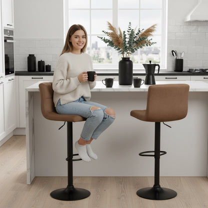 Barová židle Arako Black mokka Velvet