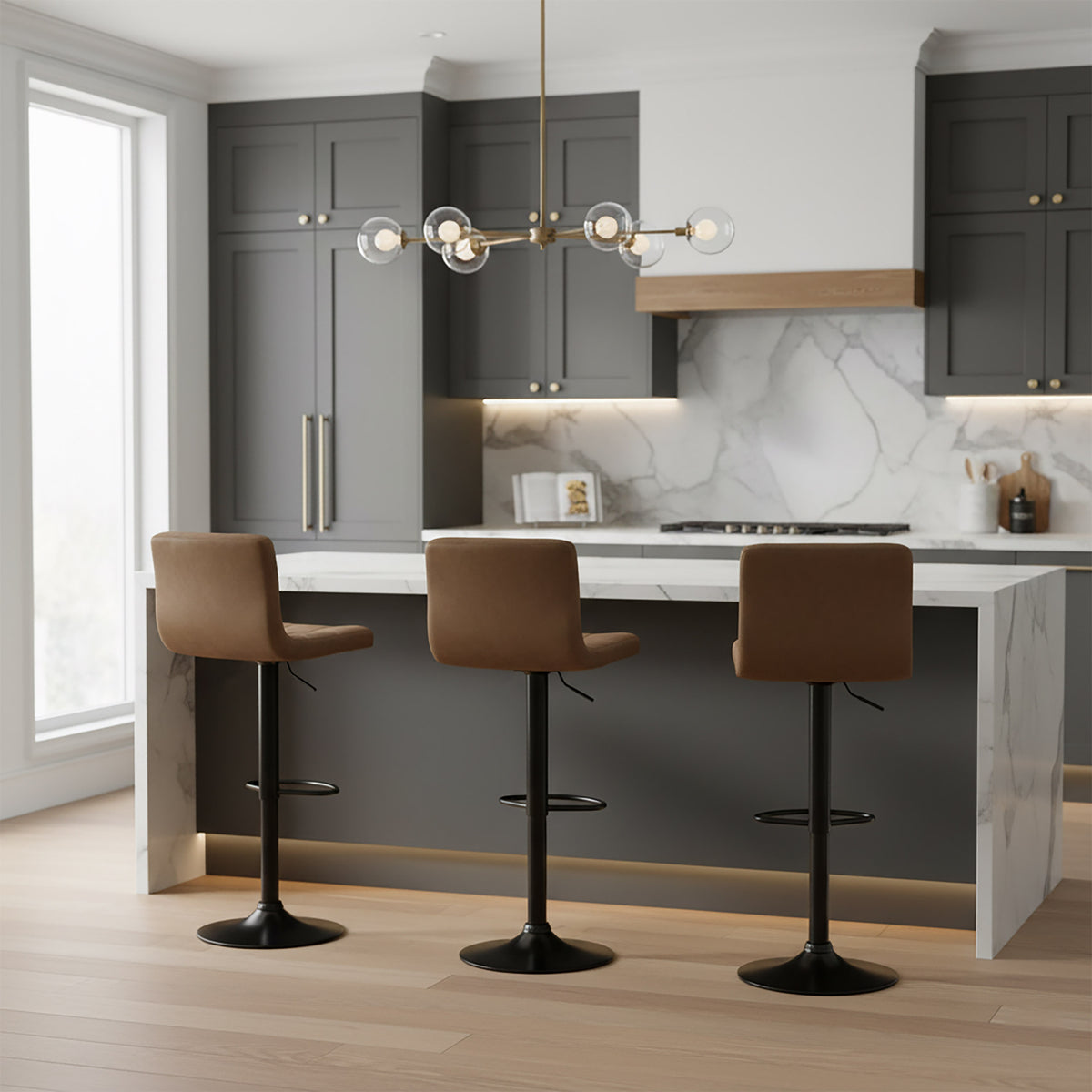 Barová židle Arako Black mokka Velvet