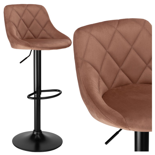 Barová židle Cydro Black mokka Velvet