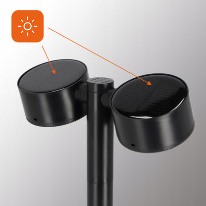 LED solární zápichové svítidlo, nastavitelné, IP65