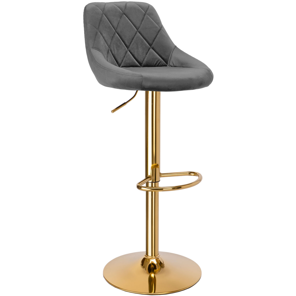 Barová židle Cydro Gold grafitové Velvet