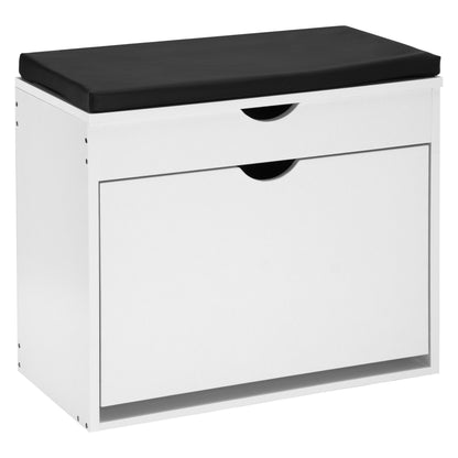 Botník s sedákem do předsíně HEDOR WHITE
