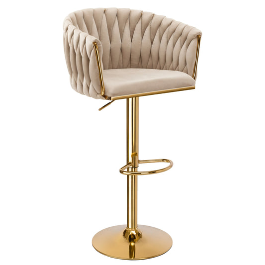 Barová židle Cofton Gold béžový Velvet