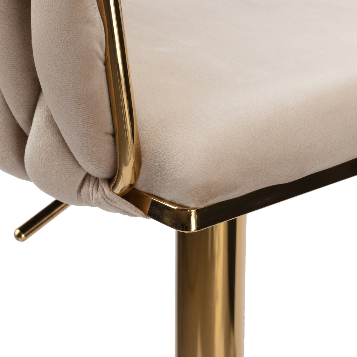 Barová židle Cofton Gold béžový Velvet