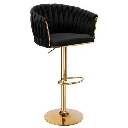 Barová židle Cofton Gold černý Velvet