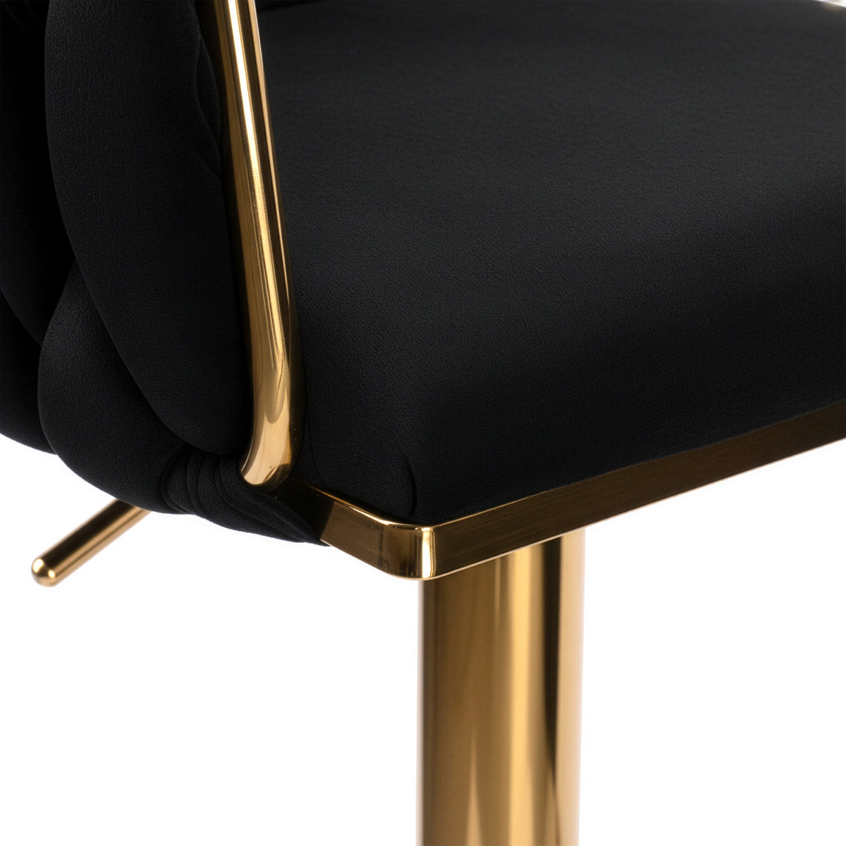Barová židle Cofton Gold černý Velvet