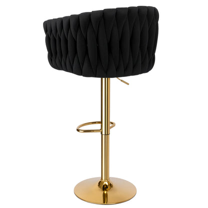 Barová židle Cofton Gold černý Velvet