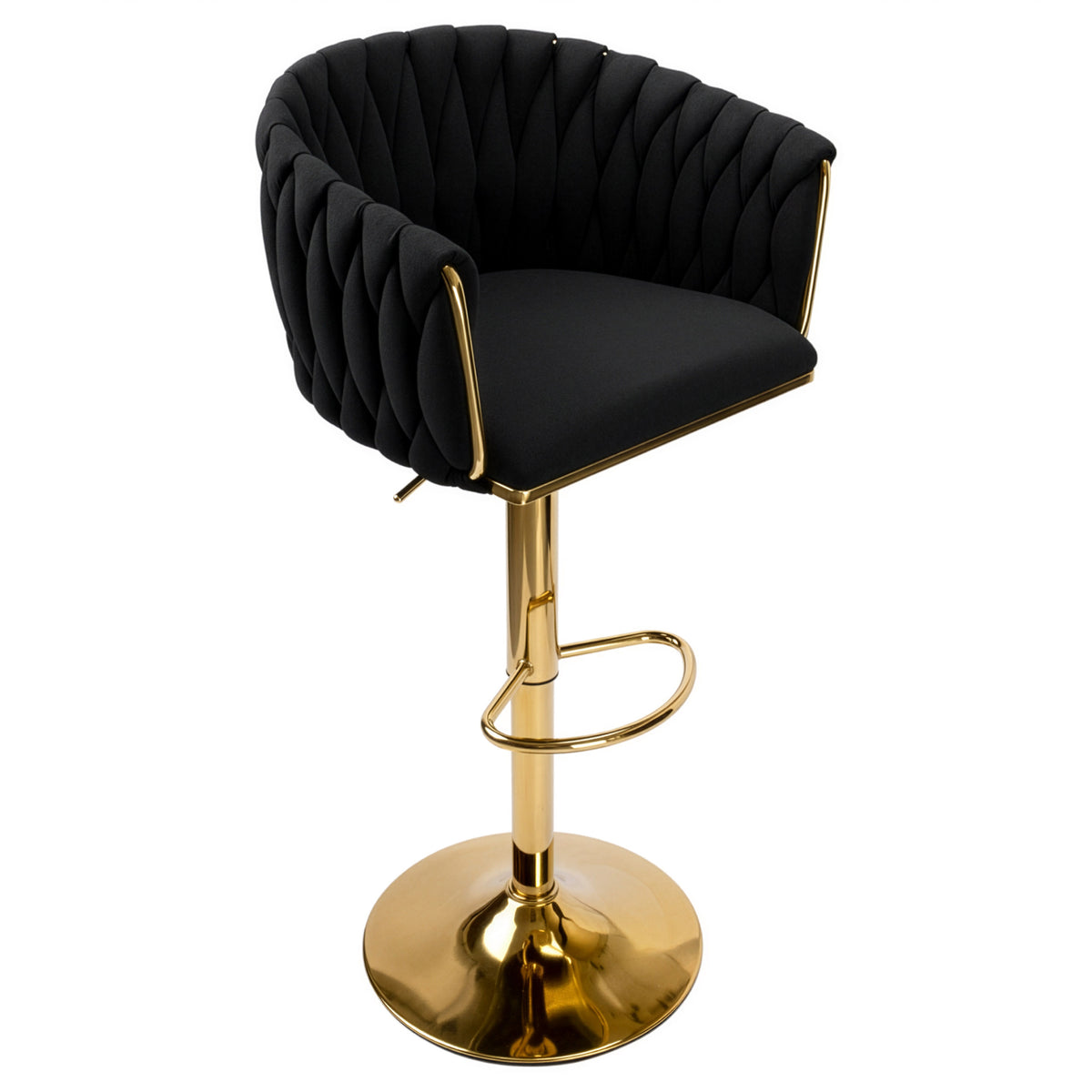 Barová židle Cofton Gold černý Velvet