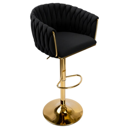 Barová židle Cofton Gold černý Velvet