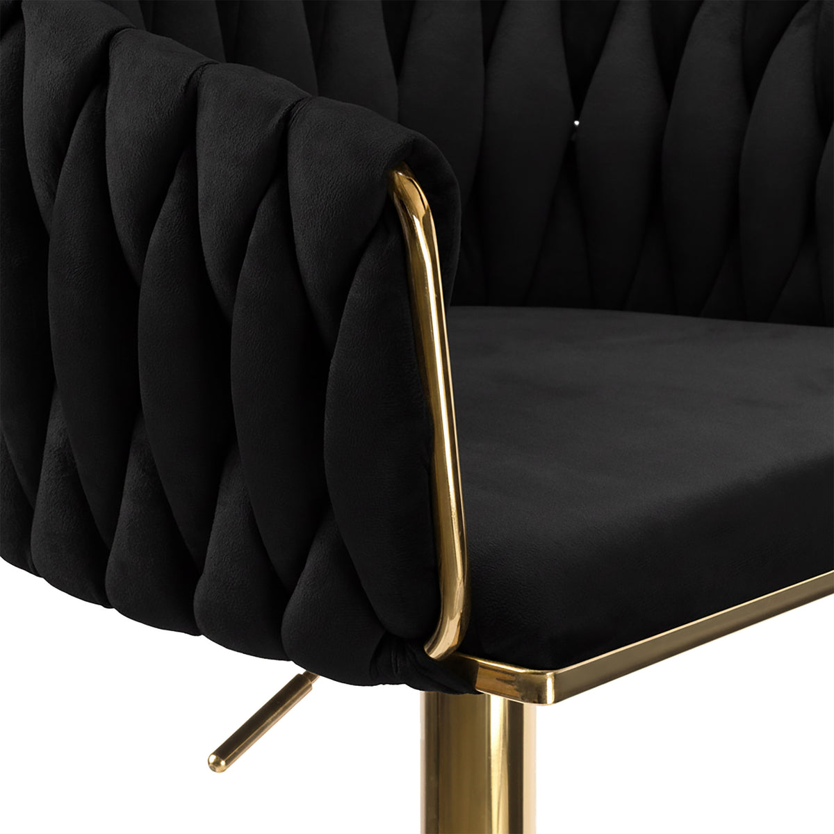 Barová židle Cofton Gold černý Velvet