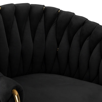 Barová židle Cofton Gold černý Velvet