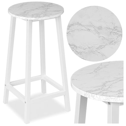 Barová židle Flint White bílý mramor Glamour