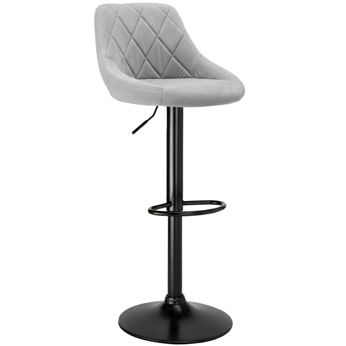 Barová židle Cydro Black šedý Velvet