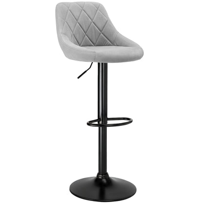 Barová židle Cydro Black šedý Velvet