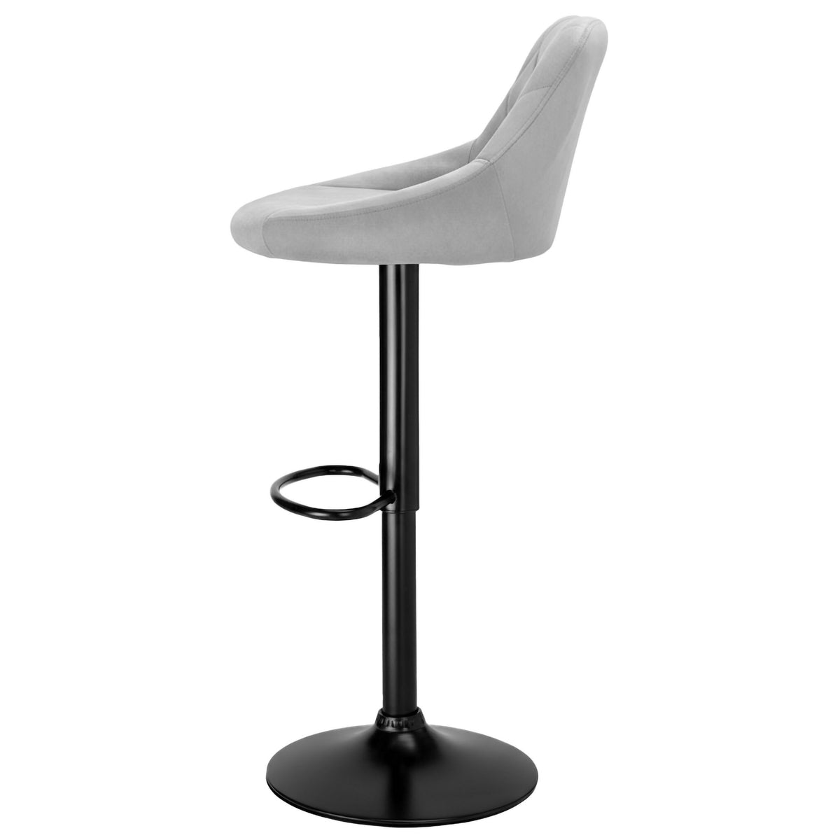 Barová židle Cydro Black šedý Velvet