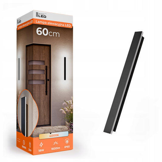 LED fasádní svítidlo 18 W, 60 cm, IP65