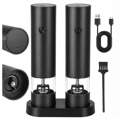 Mlýnek na koření AROMA elektrický 2 ks