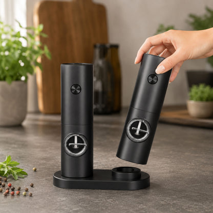 Mlýnek na koření HERBAL elektrický 2 ks