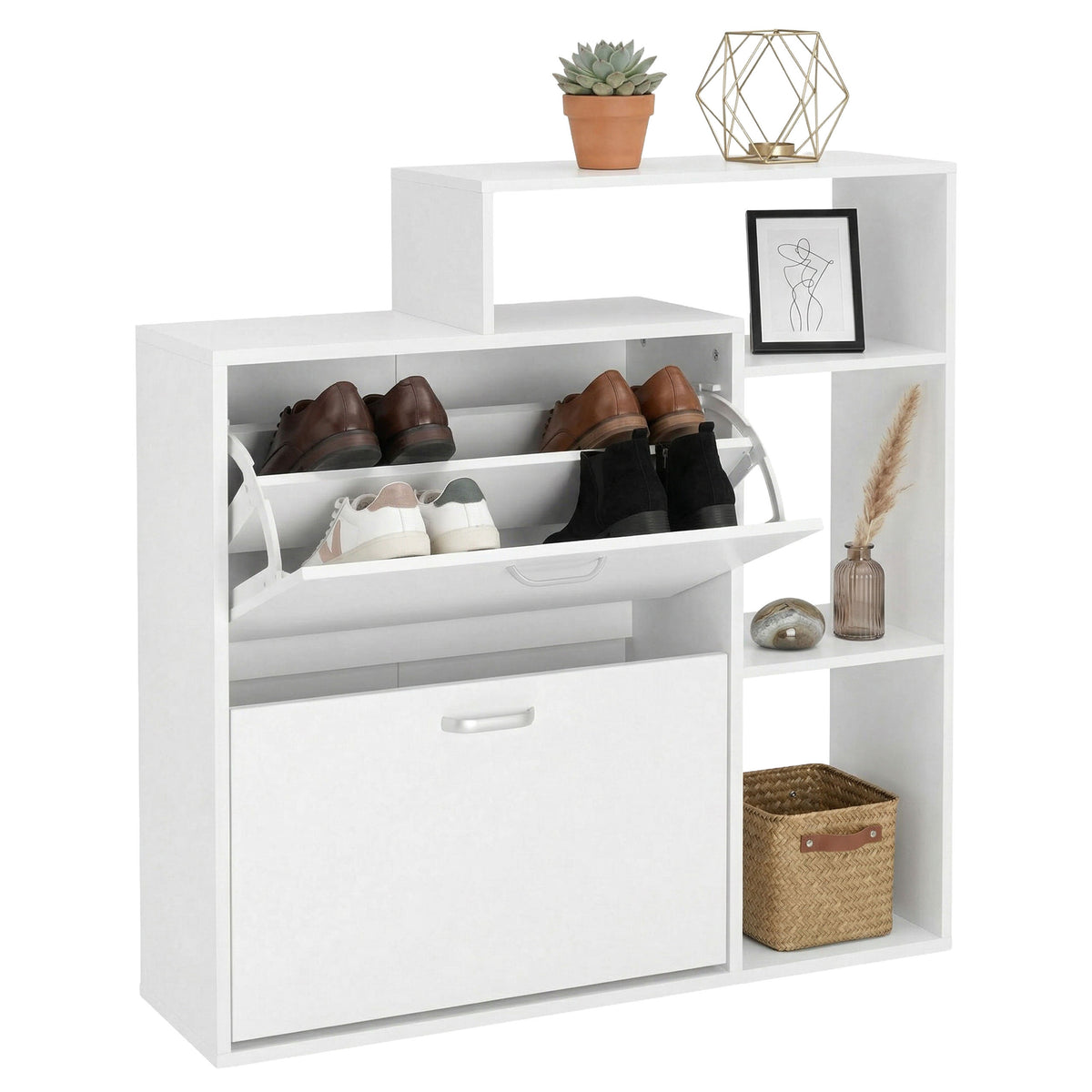 Botník s regálem ZEFIR white