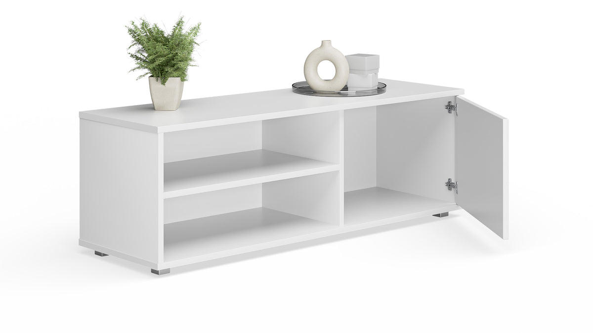 TV stolek VIVA 110 cm – bílá – plastové nohy