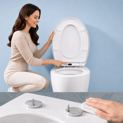 Univerzální WC sedátko LAUTA bílá s pomalým sklápěním