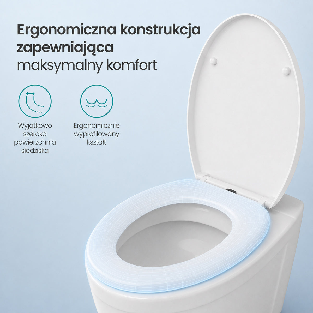 Univerzální WC sedátko LAUTA bílá s pomalým sklápěním