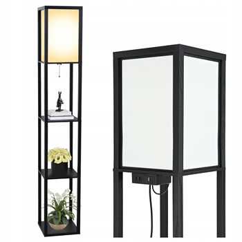 Černá stojací lampa